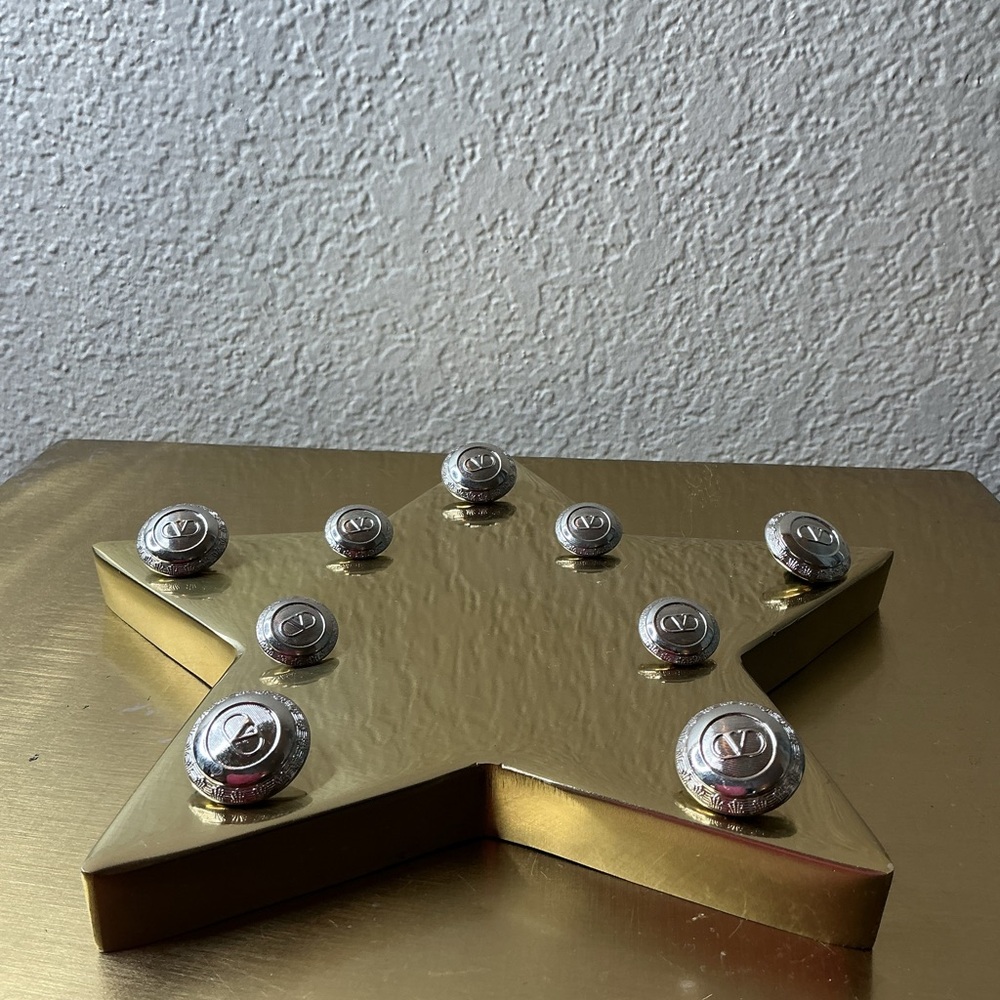 Silver VALENTINO Logo Buttons
